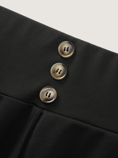Stretchy Wide Waistband Wide-Leg Pants