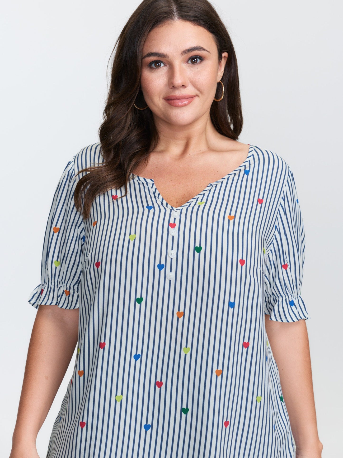 Floral Print Notched Collar Blouse