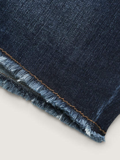 Stretchy Mid-Rise Denim Shorts