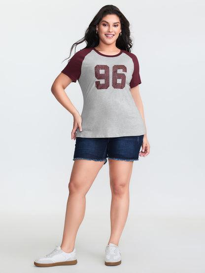 Supersoft Raglan Sleeve Printed T-Shirt