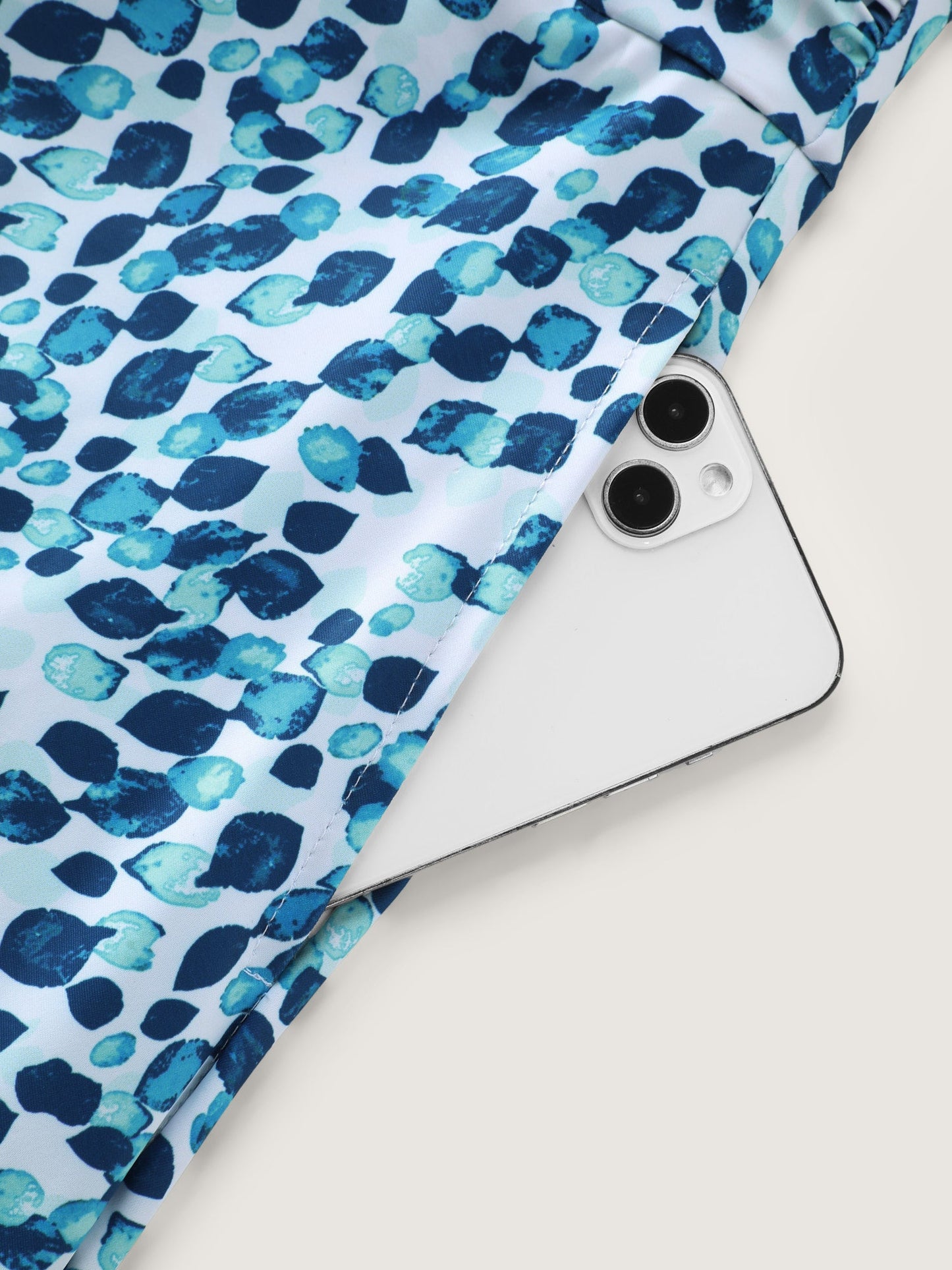 Polka Dots Print Pockets Swim Dress