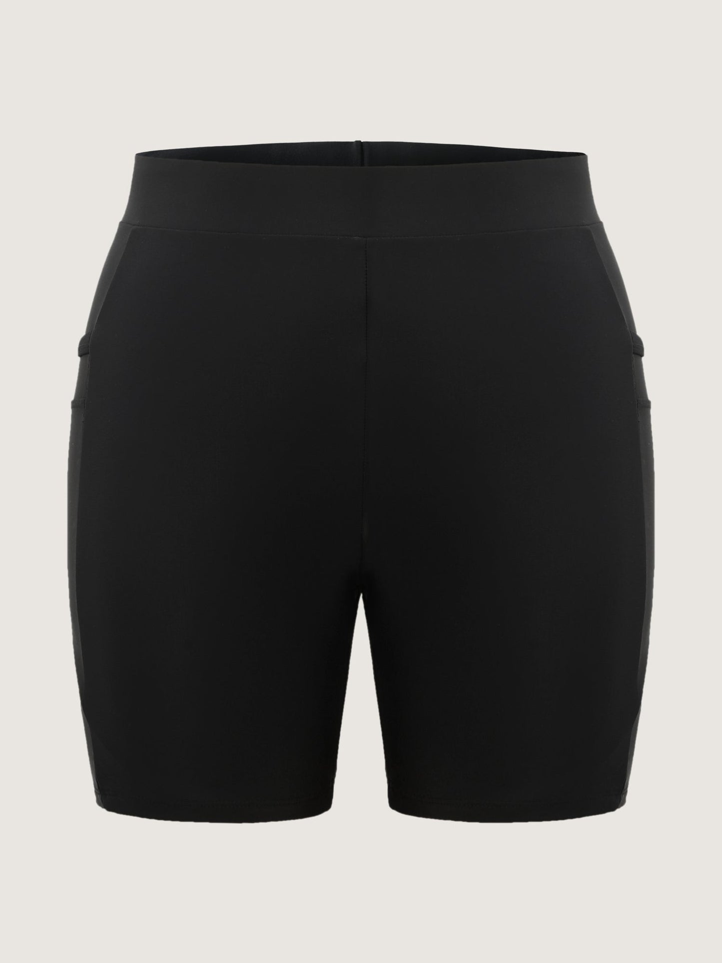 Pockets High-Waisted Swim Bottoms