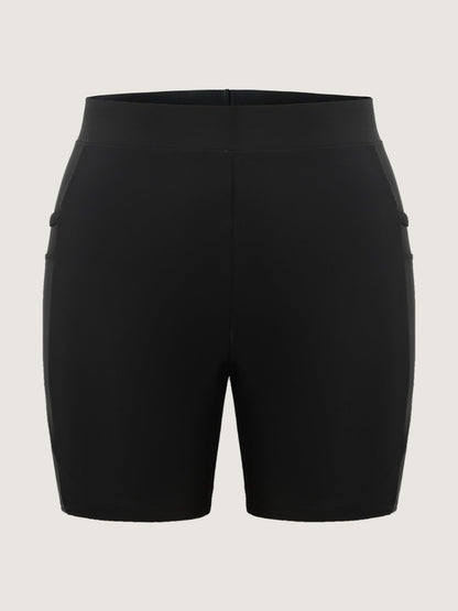 Pockets High-Waisted Swim Bottoms