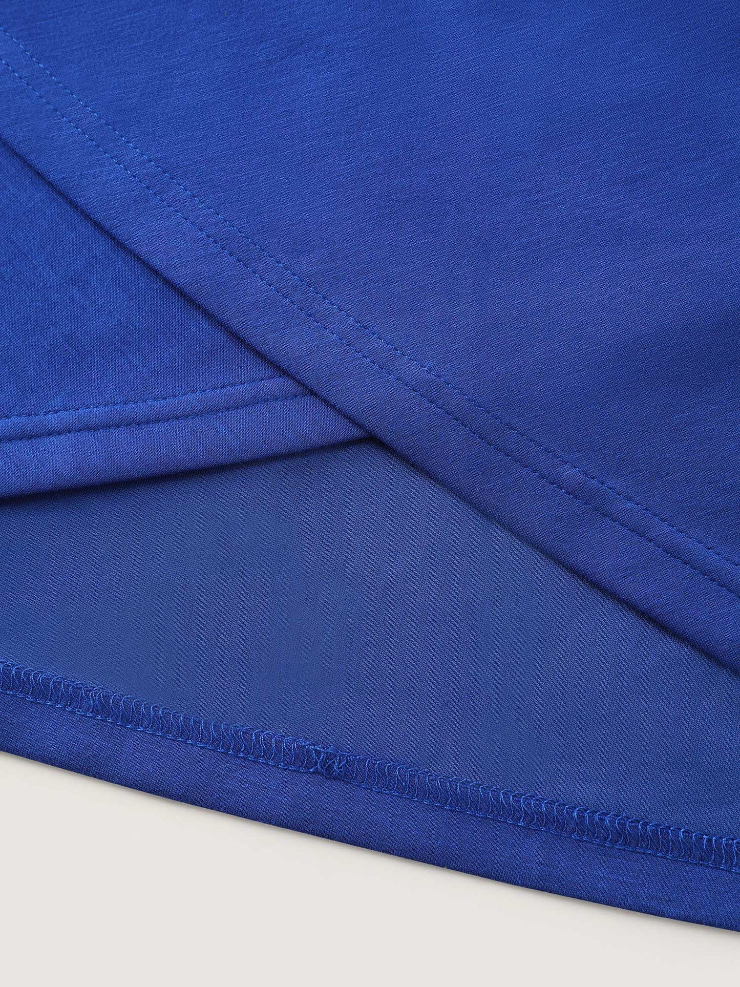 Twist-Front Boat Neckline Plain Knit Top