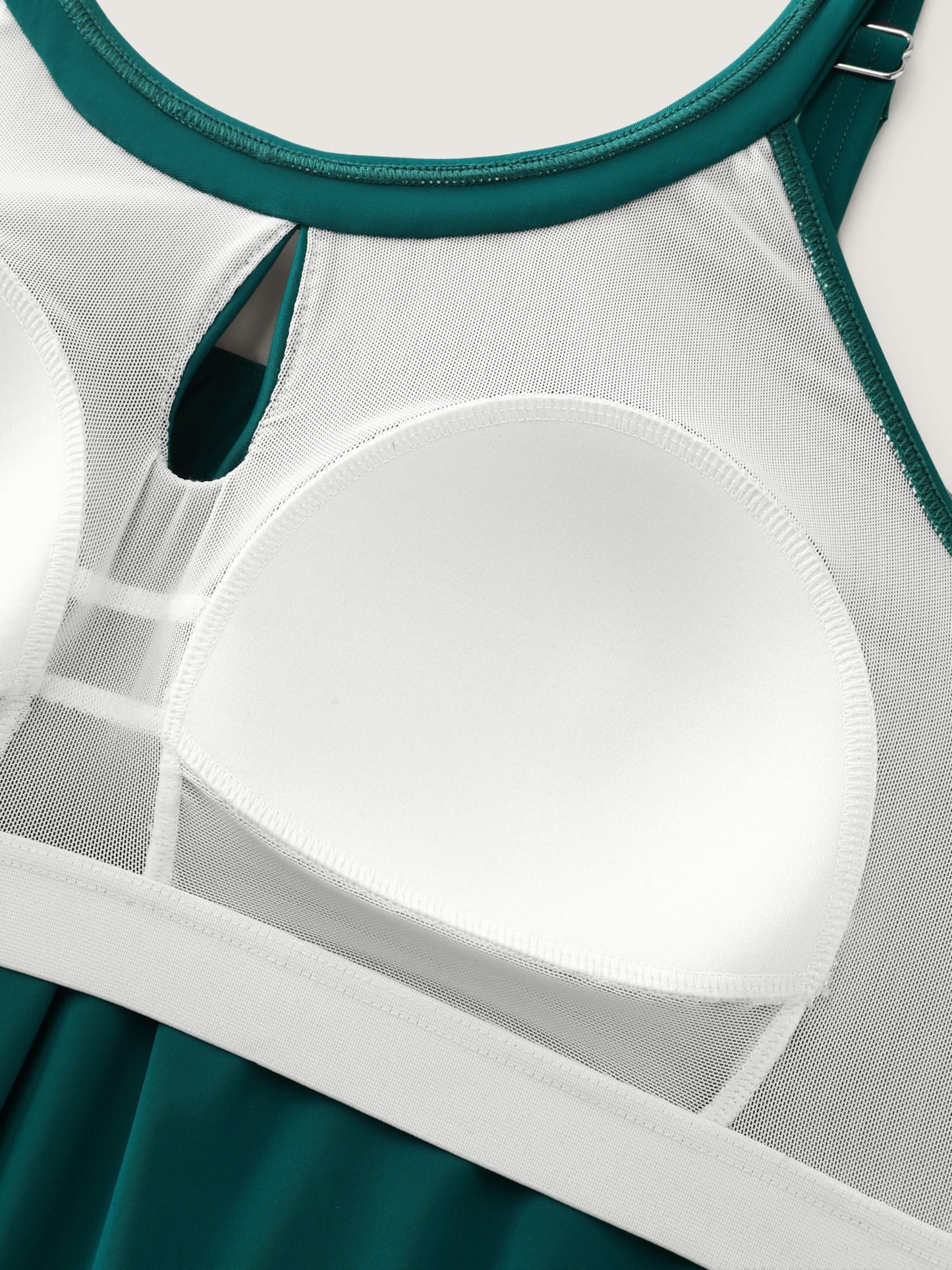 Water Drop Cut-Out Ruched Swim Top