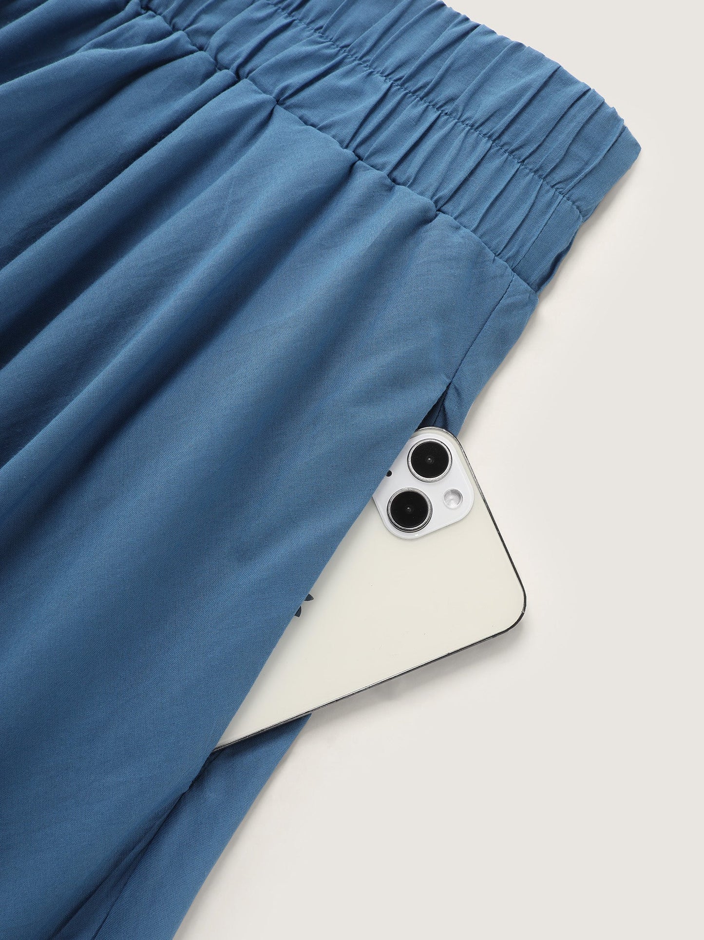 Pure Cotton High Low Hem Midi Skirt