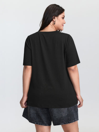 Celestial Print Round Neck T-Shirt