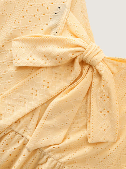 Textured V-Neck Babydoll Knit Top