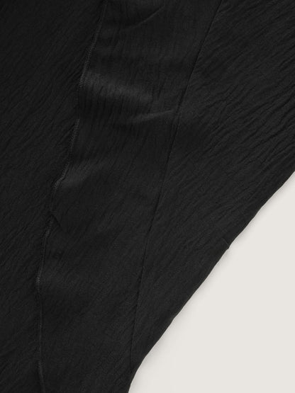 Stretchy Ruffled Trim Wide-Leg Pants