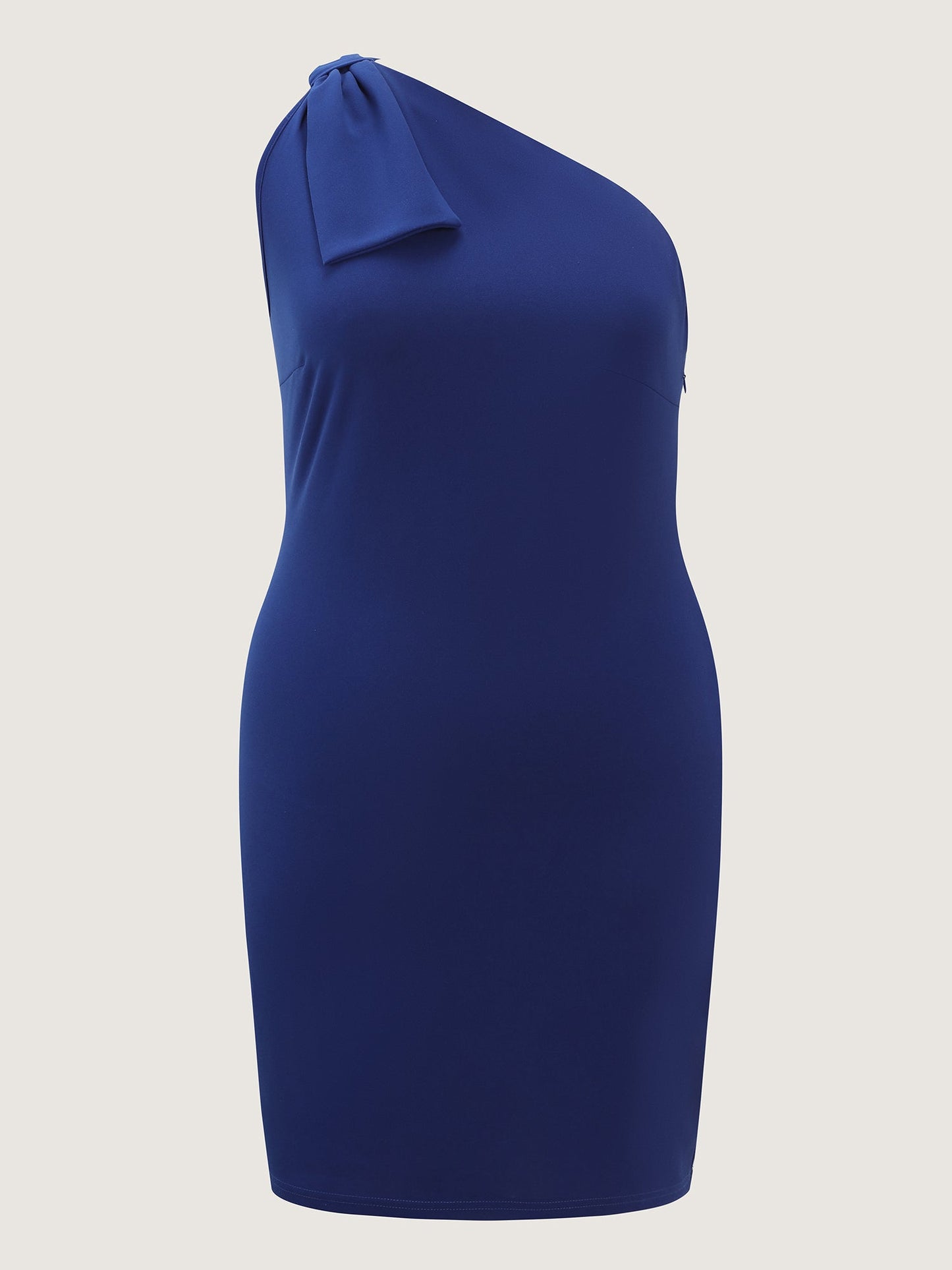 One Shoulder-Tie Stretchy Mini Dress