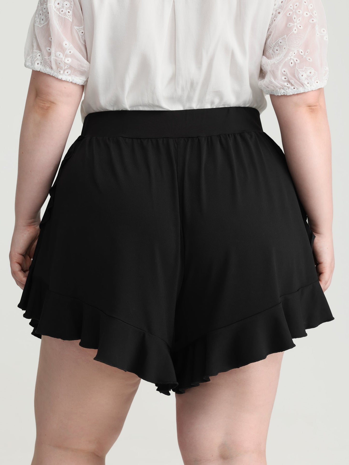 Lotus Leaf Wide-Leg Shorts