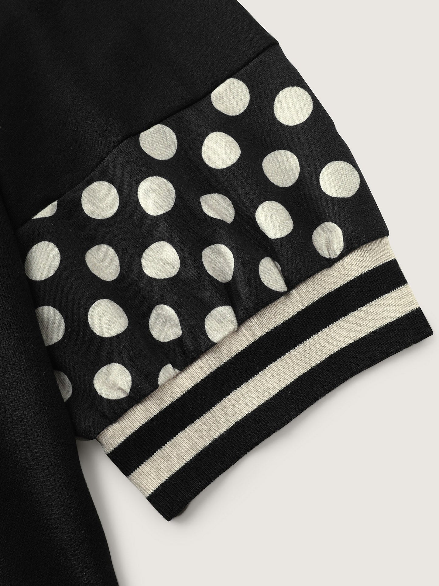 Supersoft Polka Dots Sleeve Flowy T-Shirt