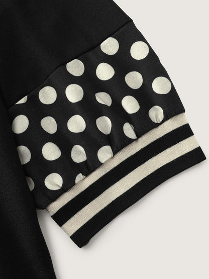 Supersoft Polka Dots Sleeve Flowy T-Shirt