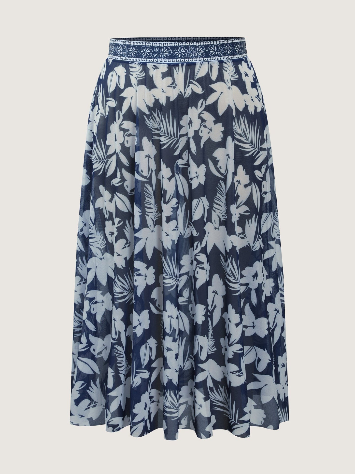 Sarong Set Tropical Print One-Piece Swim
