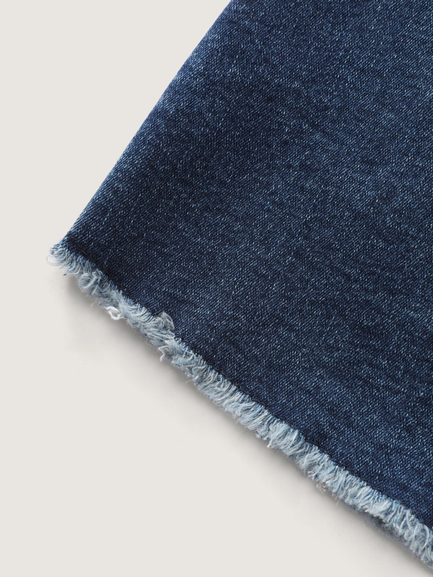Stretchy Raw Hem Straight Leg Denim Skirt