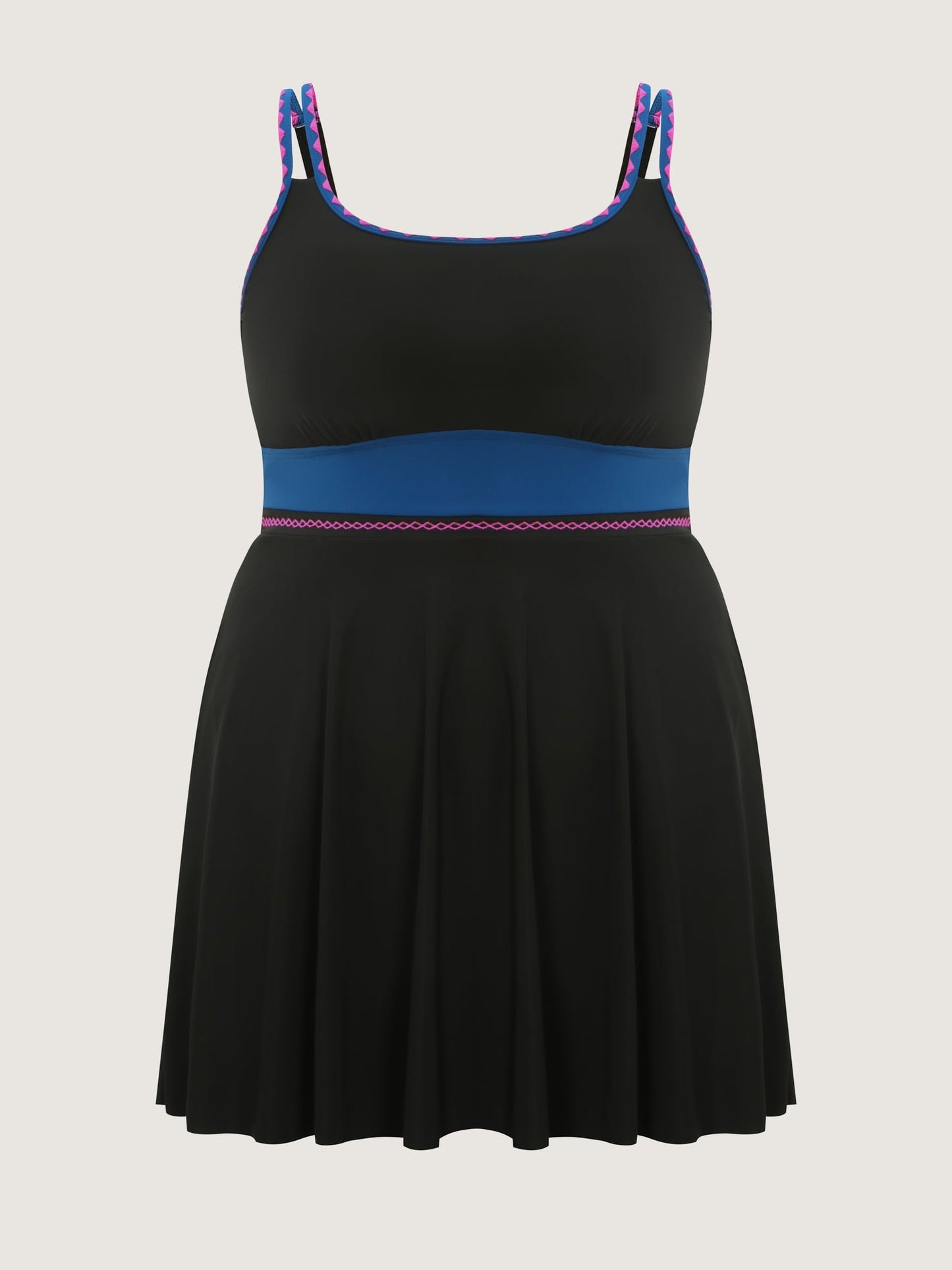 Anti-Float Tie Lace Pockets Swim Dress