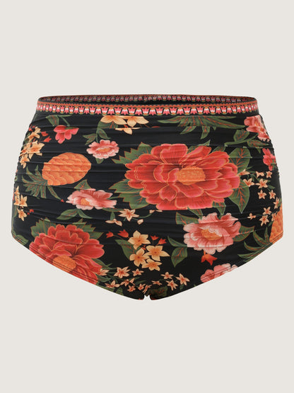 Floral Print Contrast Edge Swim Dress