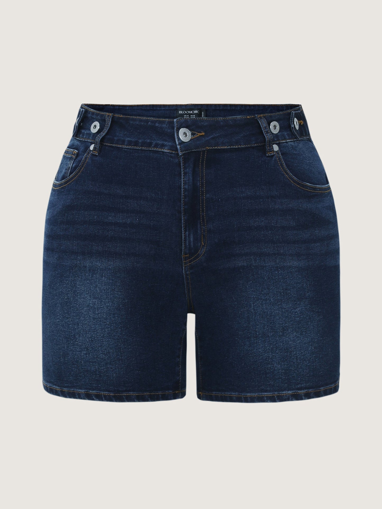 Stretchy Skinny-Fit High-Rise Denim Shorts