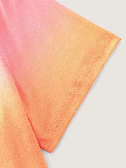 Ombre Gradient Round Neck T-Shirt