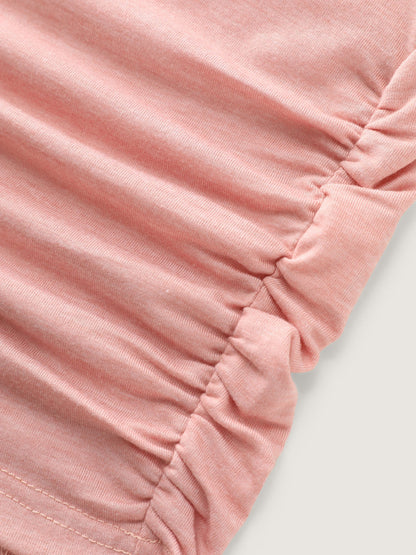 Supersoft Stretchy Ruched Hip-Coverage T-Shirt