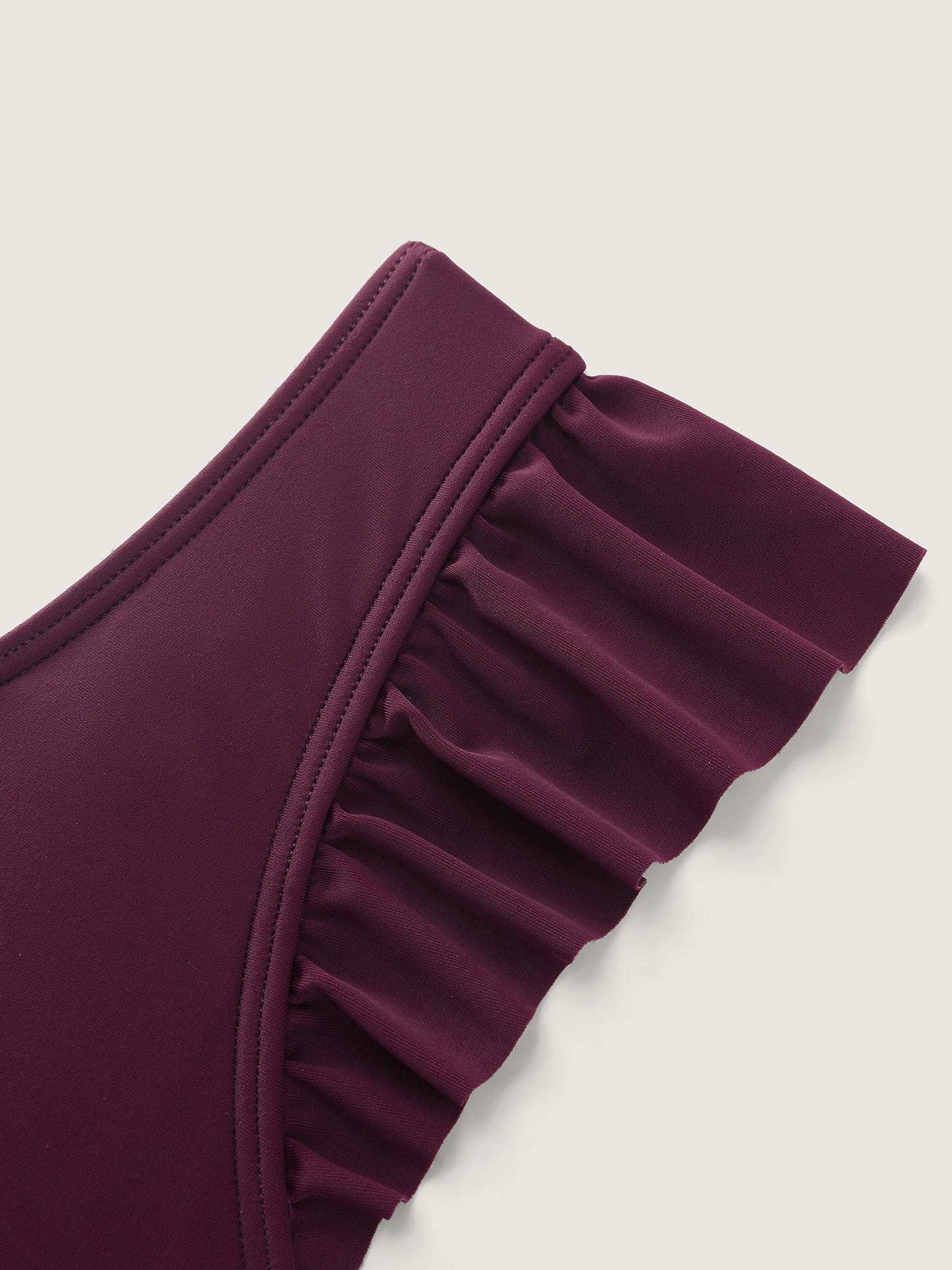 Ruched Tummy-Control Flutter Sleeve One-Piece Swimsuit