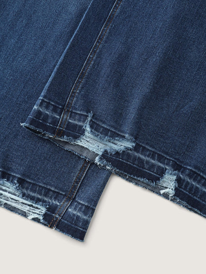 Easy Pull-On Stretchy Wide-Leg Jeans