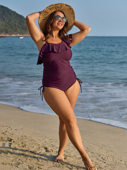 Ruffled Tummy-Control One-Piece Swimsuit