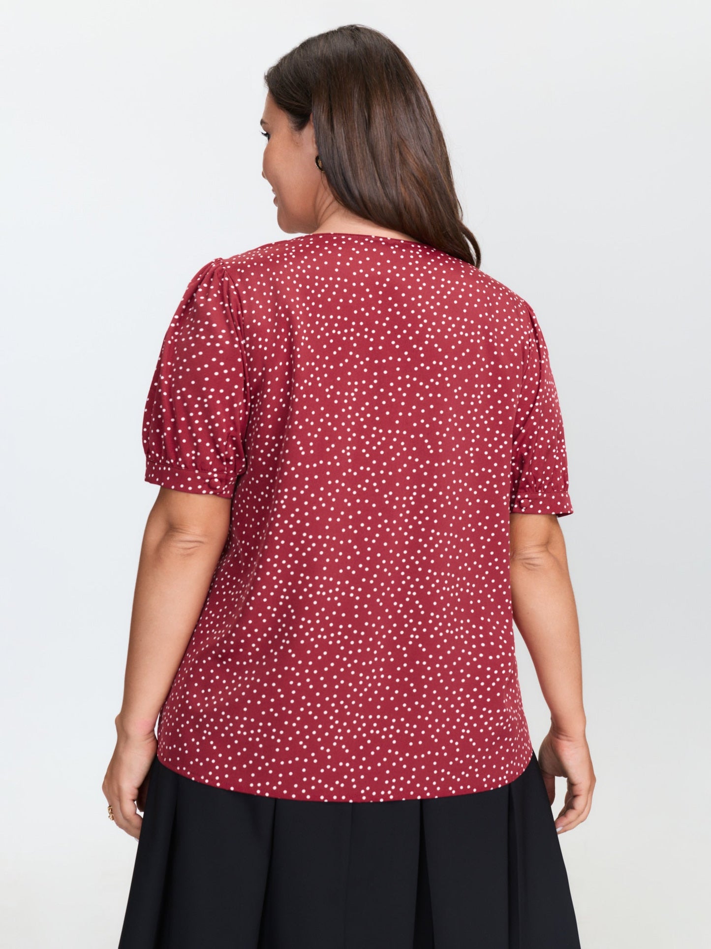 Doll Collar Retro Polka Dots Blouse