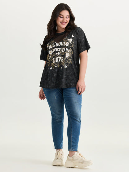 Stretchy Positive Affirmations Cut-Out T-Shirt