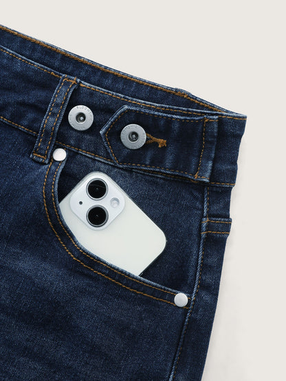 Stretchy Skinny-Fit High-Rise Denim Shorts