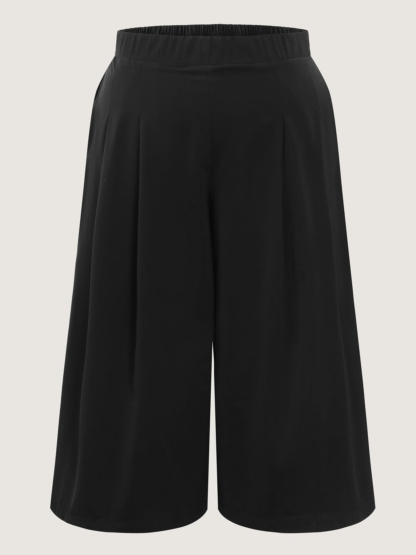 Stretchy Waist Wide-Leg Pants