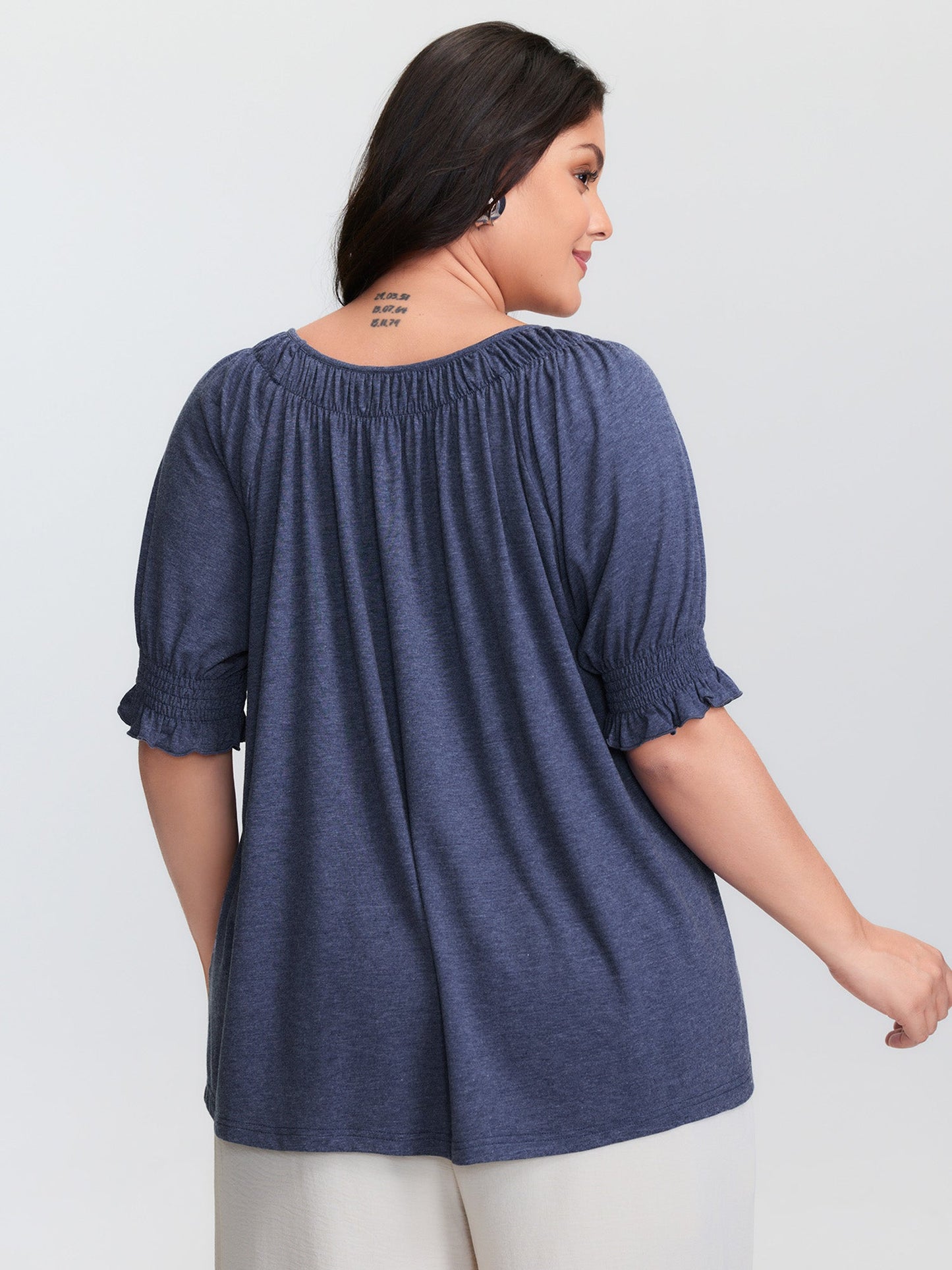 Supersoft Pleated Bust-Friendly T-Shirt