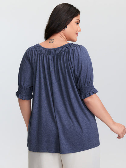 Supersoft Pleated Bust-Friendly T-Shirt