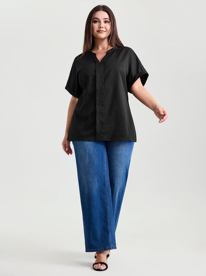 Breathable Feel Textured Blouse