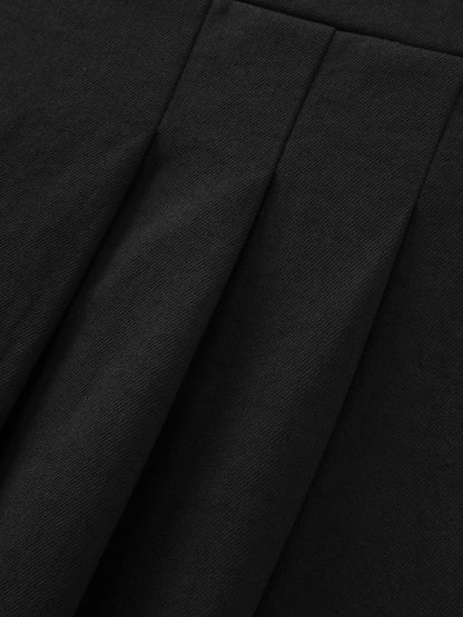 Pleated Wide-Leg Curve-Friendly Pants