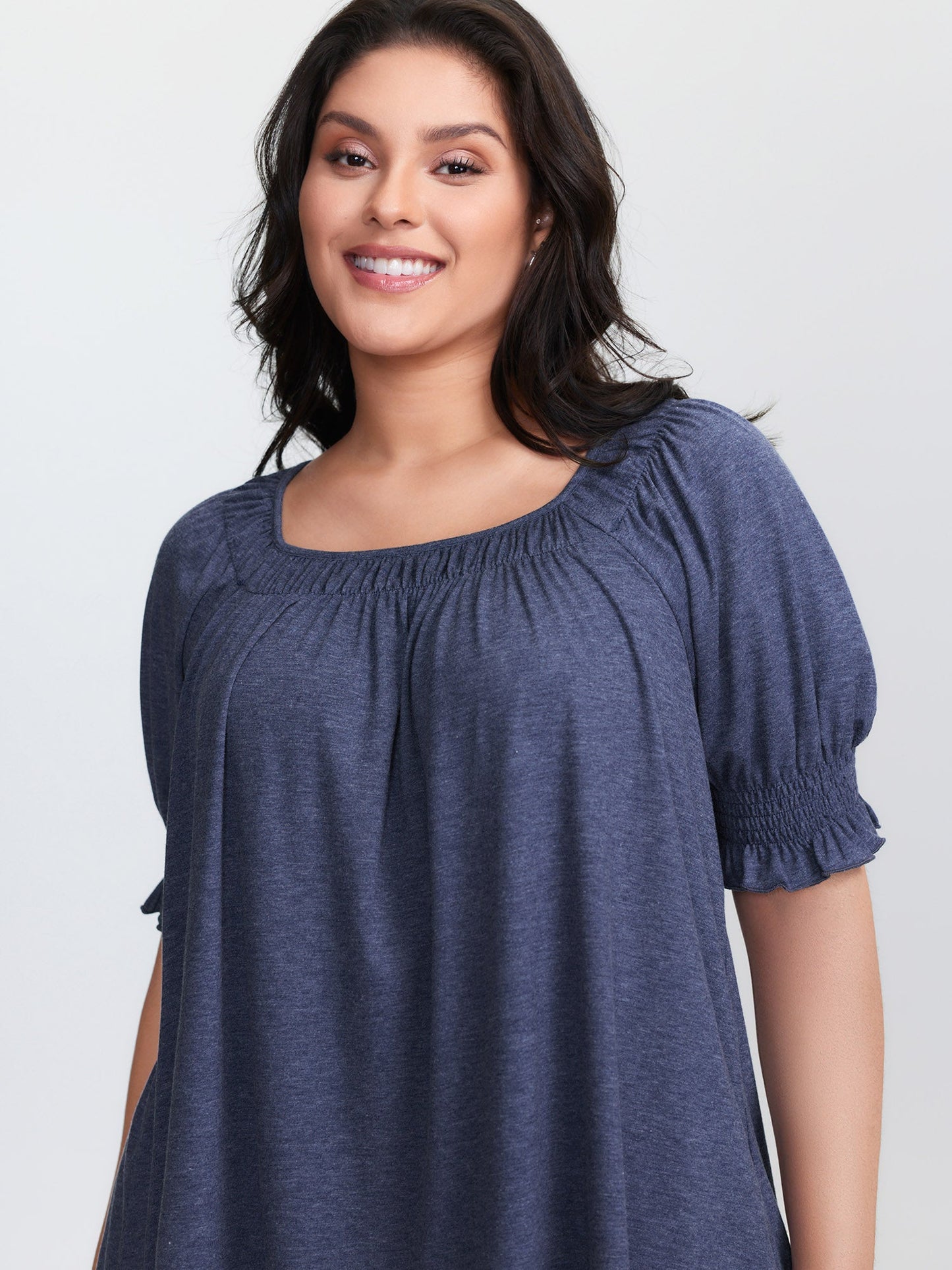 Supersoft Pleated Bust-Friendly T-Shirt