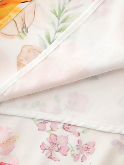 Supersoft Floral Print Square Neckline Romper