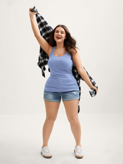 Supportive Bra Pleated Fitted Tank Top
