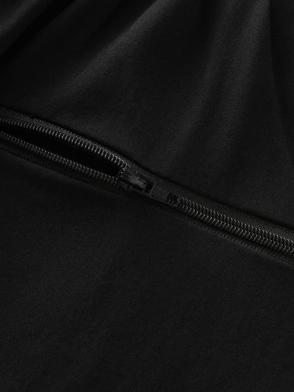 Wide Waistband Pockets Swim Bottoms