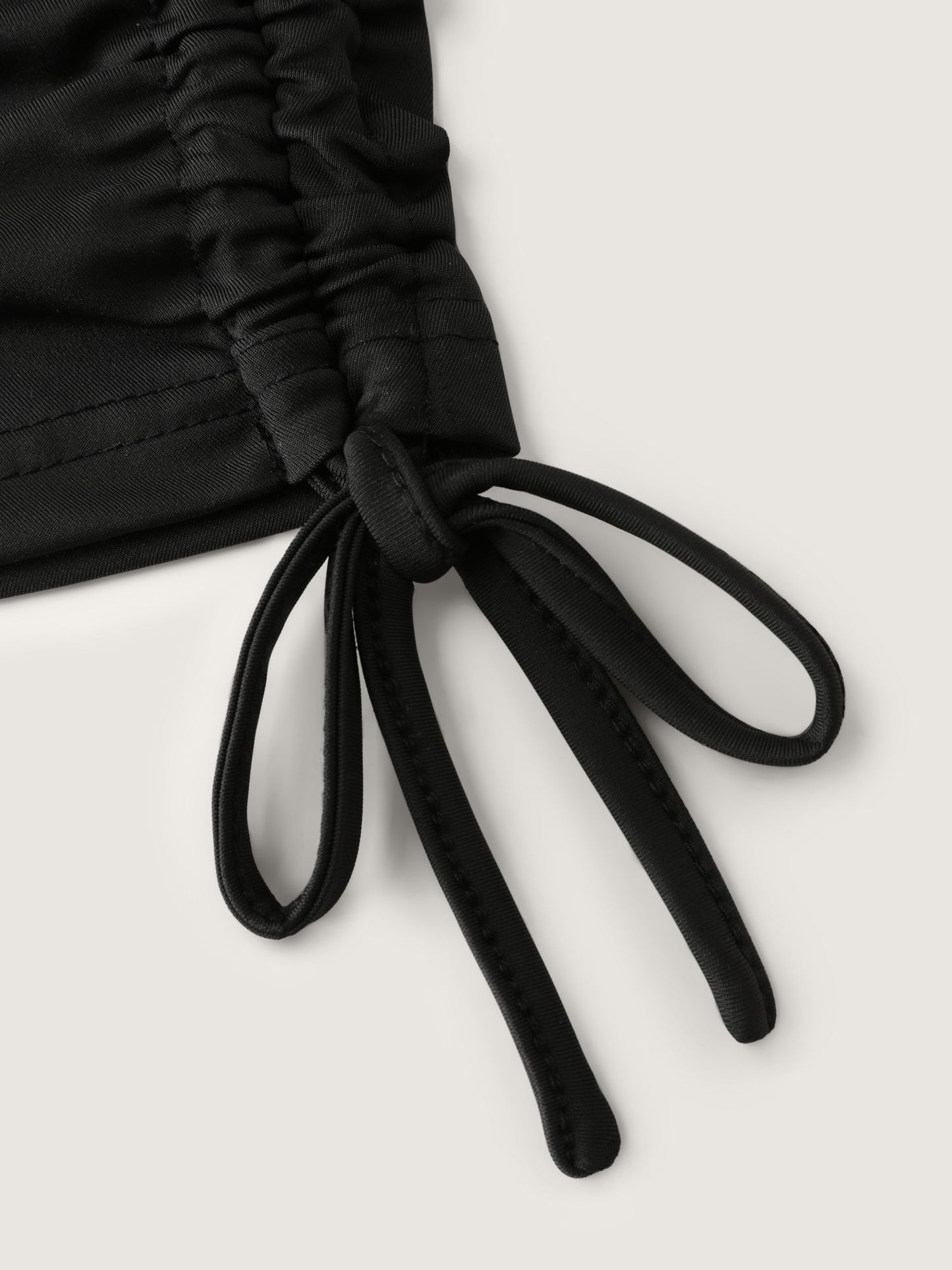 Stretchy Hem Ties Cropped Jogger Leggings