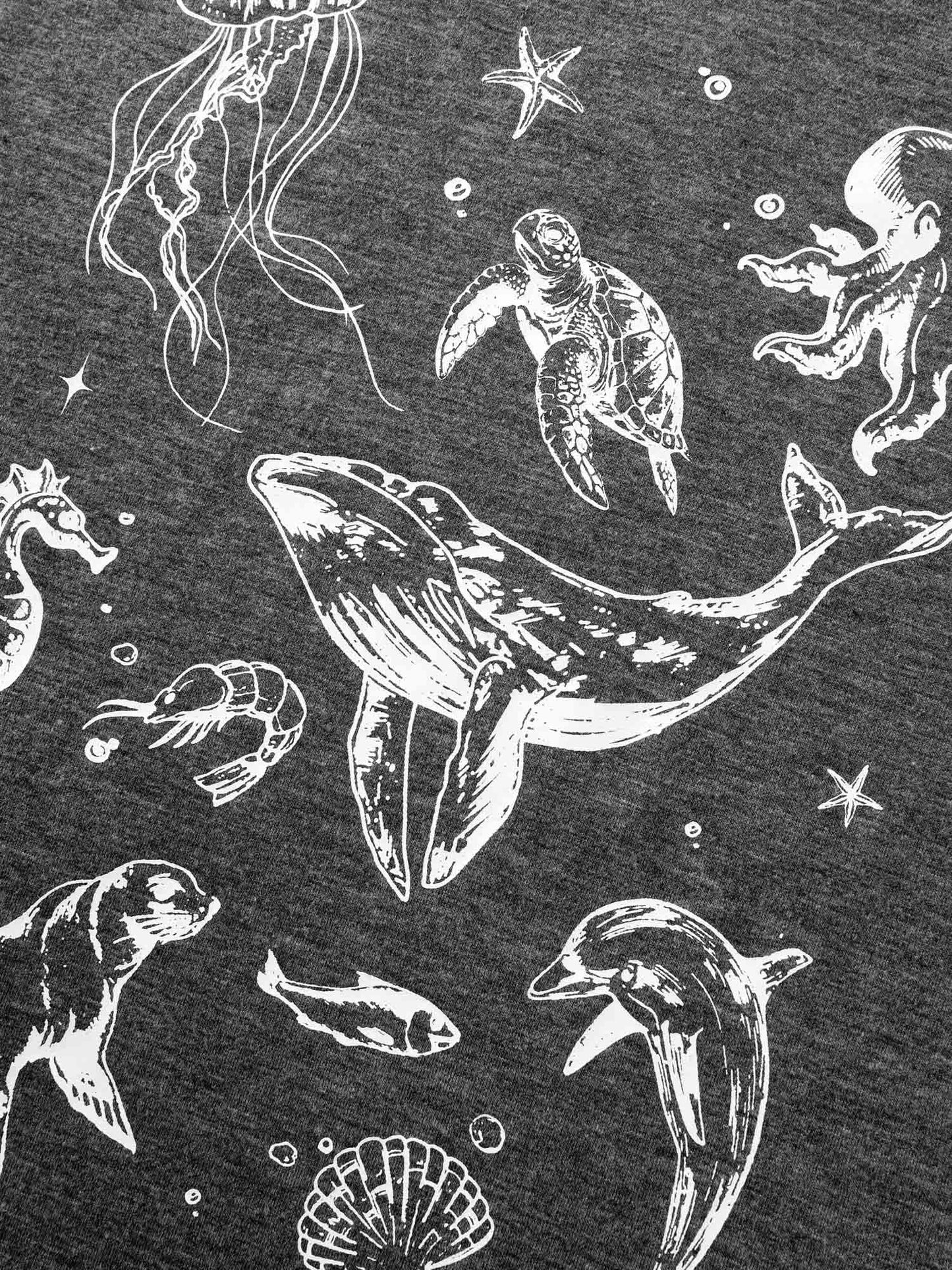 Supersoft Ocean Print Round Neck Tank Top