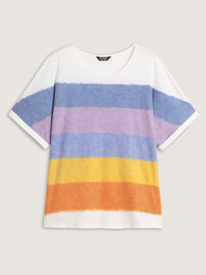 Multi-Color Supersoft Round Neck Knit Top