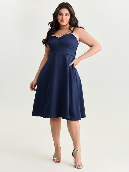 Lace Supportive Bra Fit And Flare Midi Dress