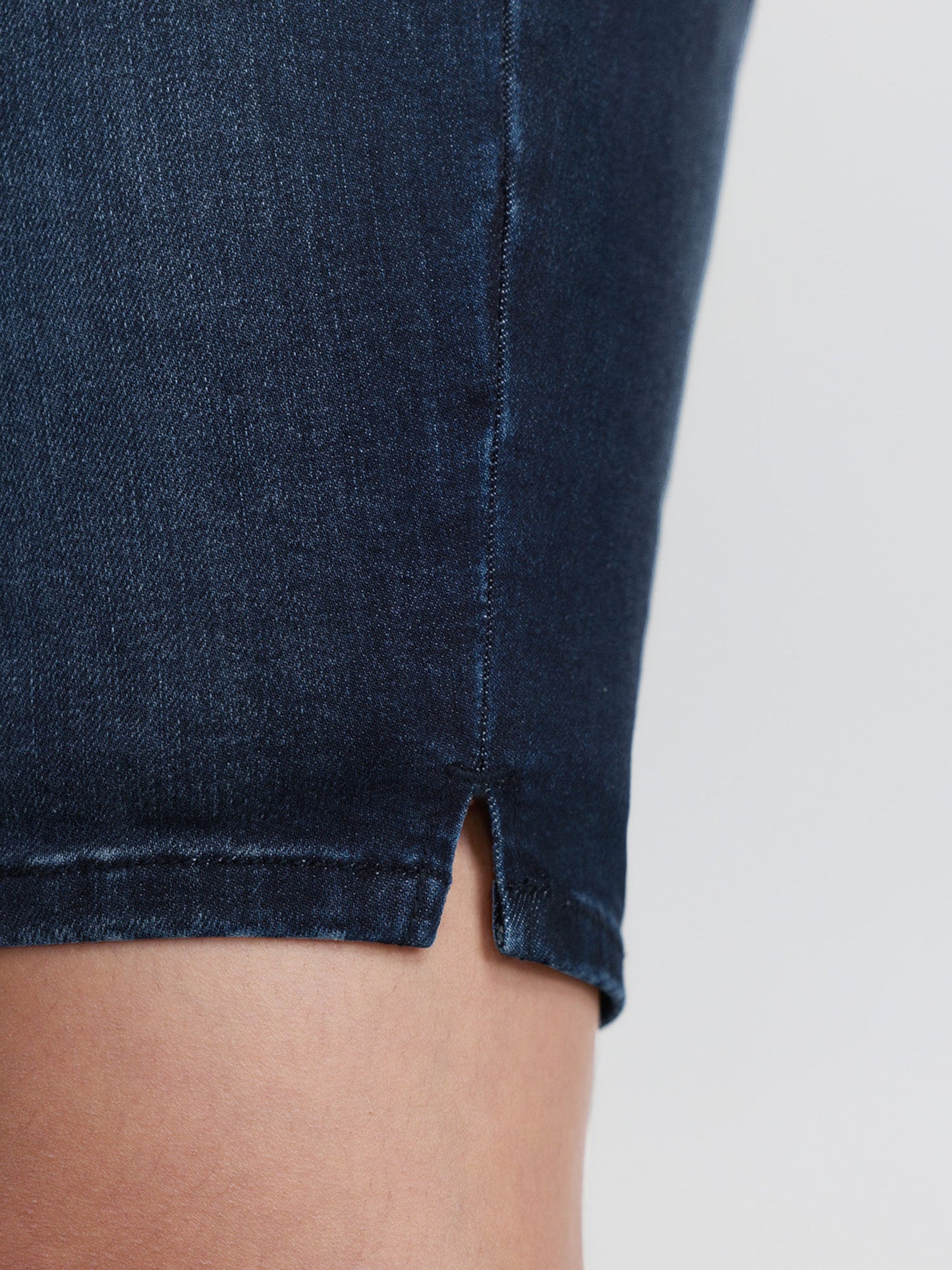 Stretchy Skinny-Fit Denim Shorts