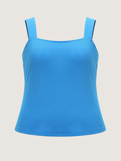 Supersoft Stretchy Wide Strap Plain Tank Top