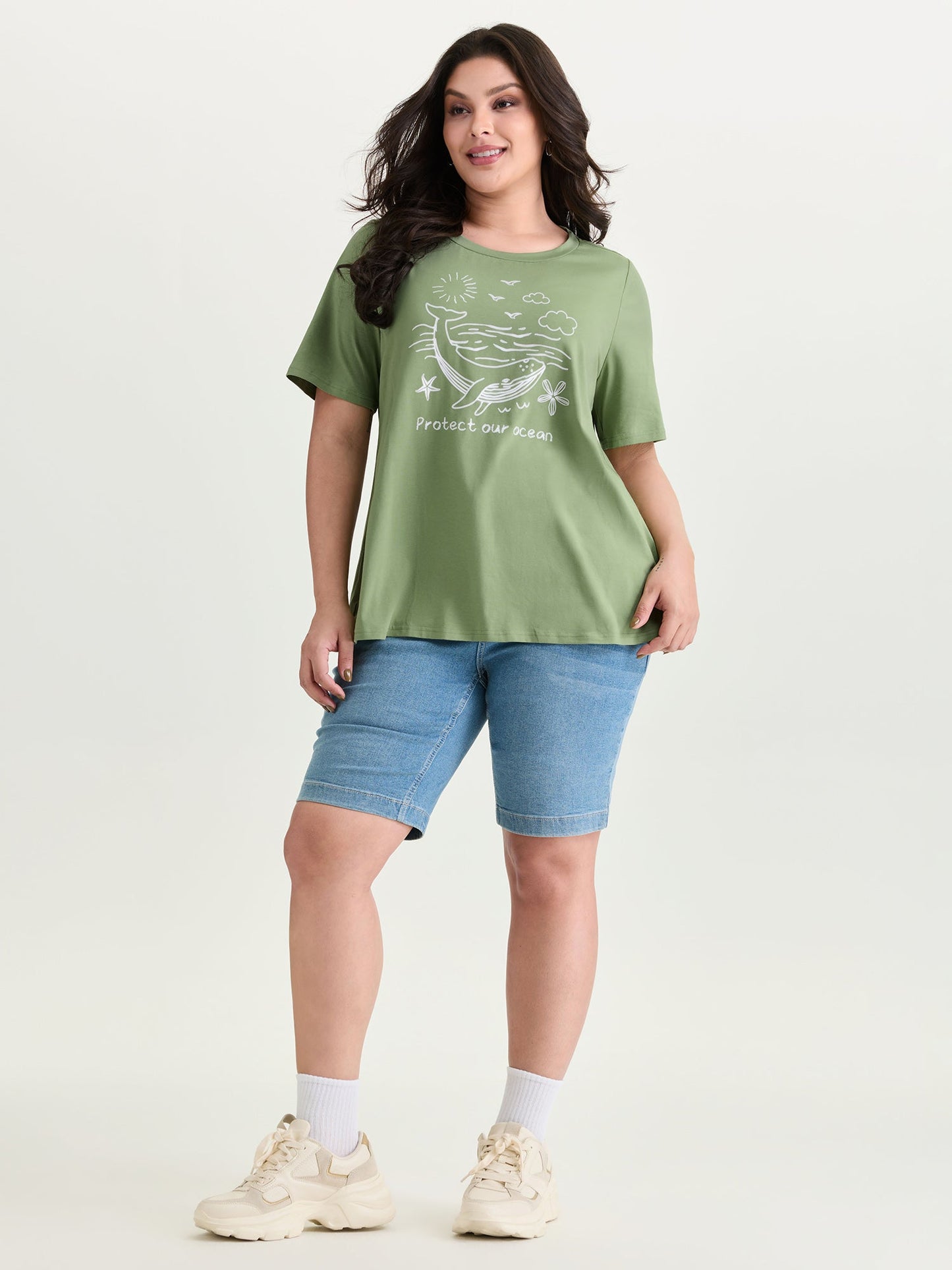 Cotton Ocean-Friendly Cotton Plain T-Shirt