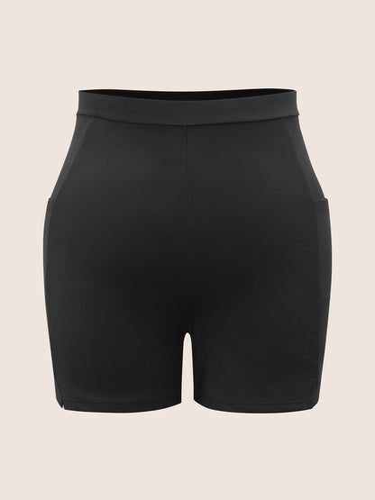 High Rise Pocket Split Side Swim Bottoms