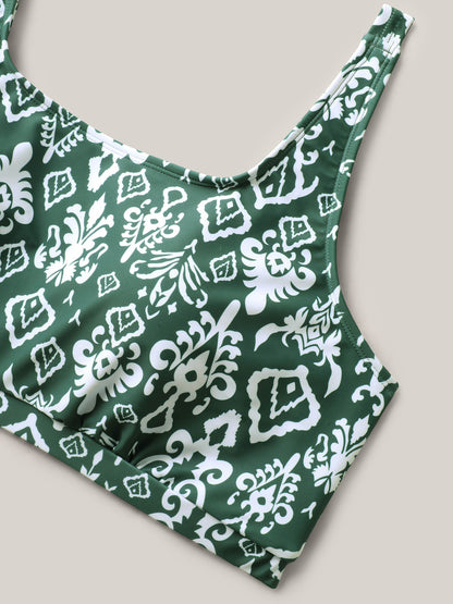 Two-Piece Boho Print Swim Top