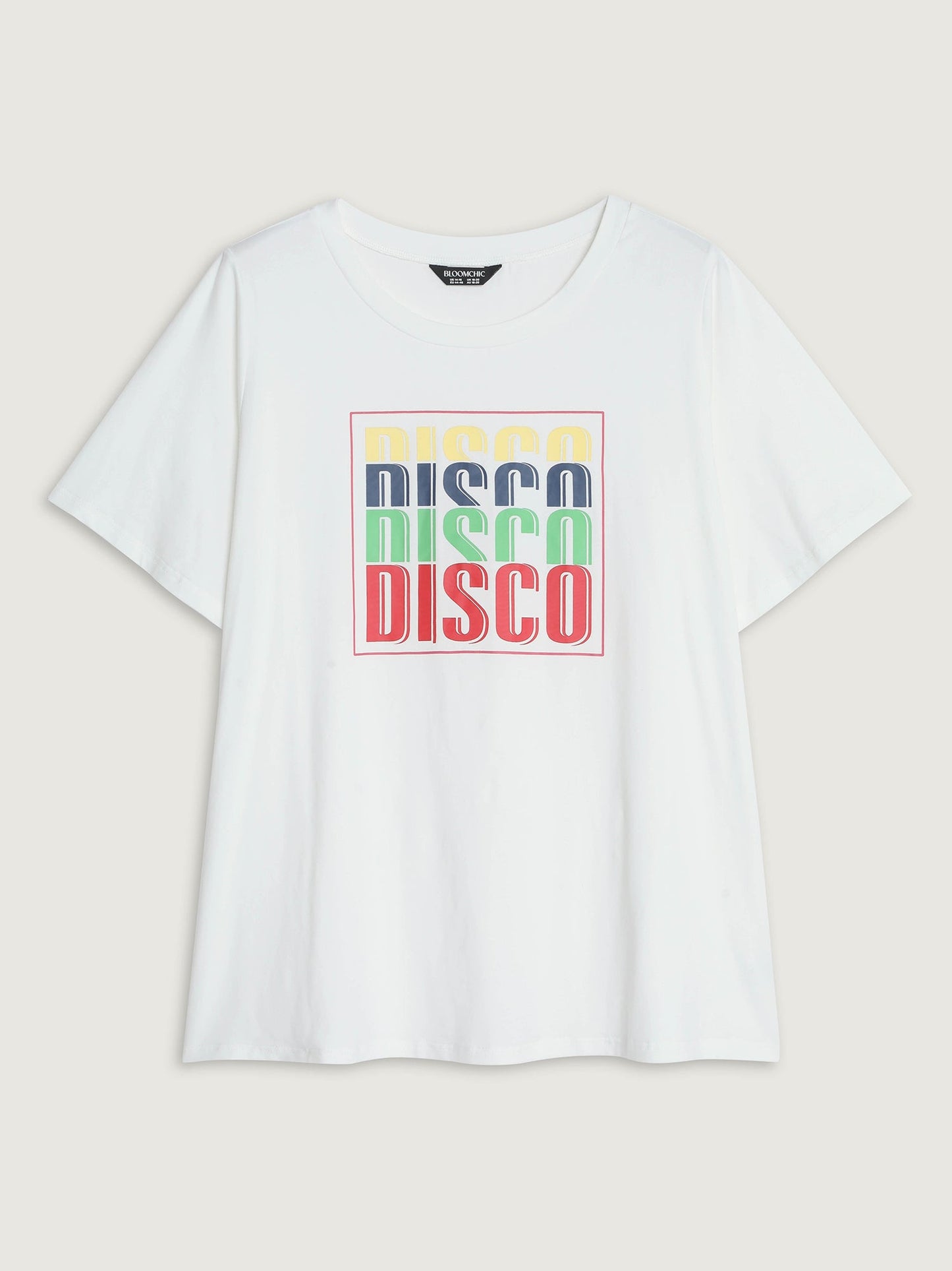 Cotton Multi-Color Disco Print Stretchy T-Shirt
