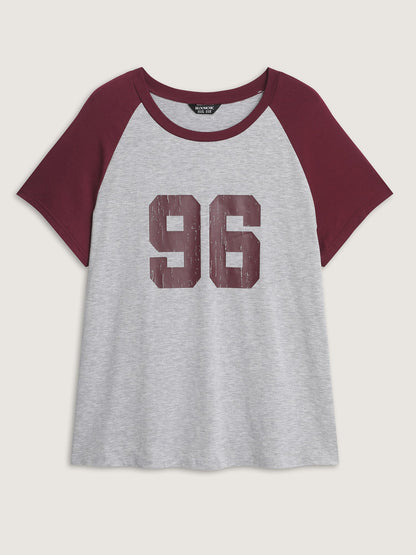 Supersoft Raglan Sleeve Printed T-Shirt